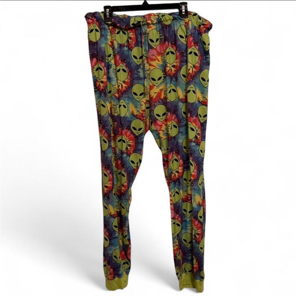 MAD Engine Green Alien Print Jogger Pants